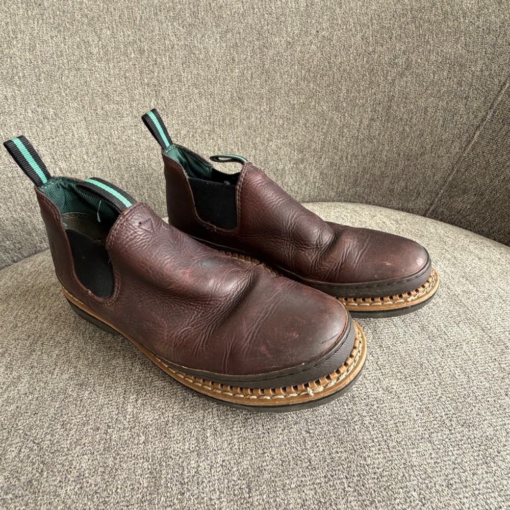 Georgia Boot Giant Romeo Mens Brown Leather Work Shoes GR262 Size 13 M
